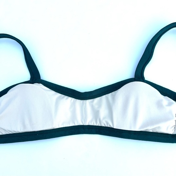 Peony Textured Belted High-Waisted Tie Two Piece Swimsuit Bikini Green Small - Picture 14 of 16